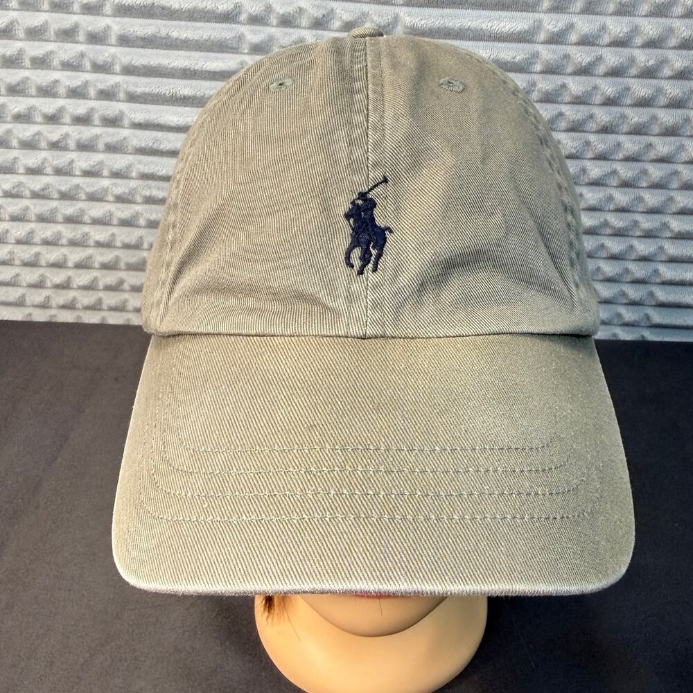 Polo Ralph Lauren Cotton Chino Baseball Cap Beige Tan Pony Logo Adjustable Hat